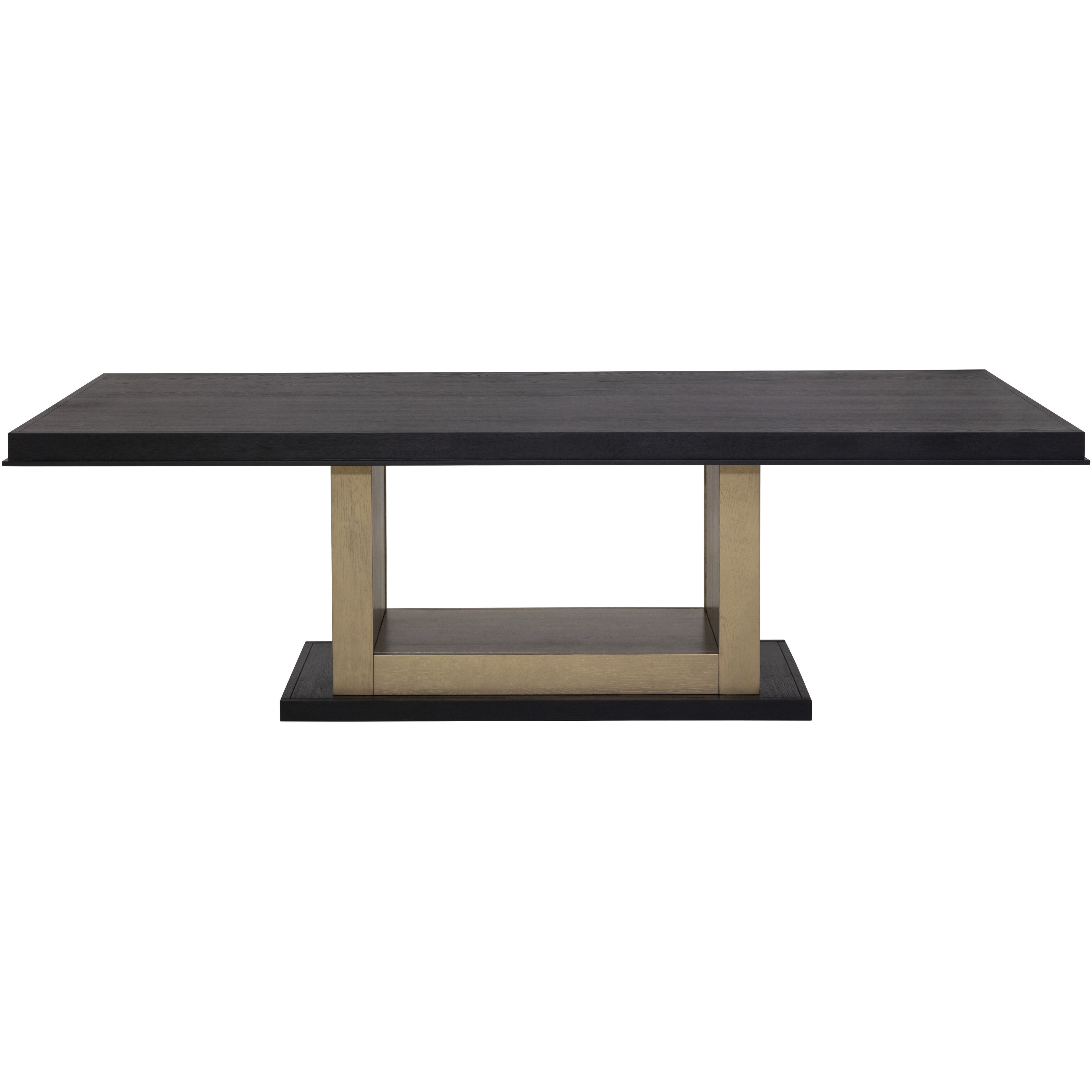 Judson 100 X 46 inch Black / Warm Brass Dining Table